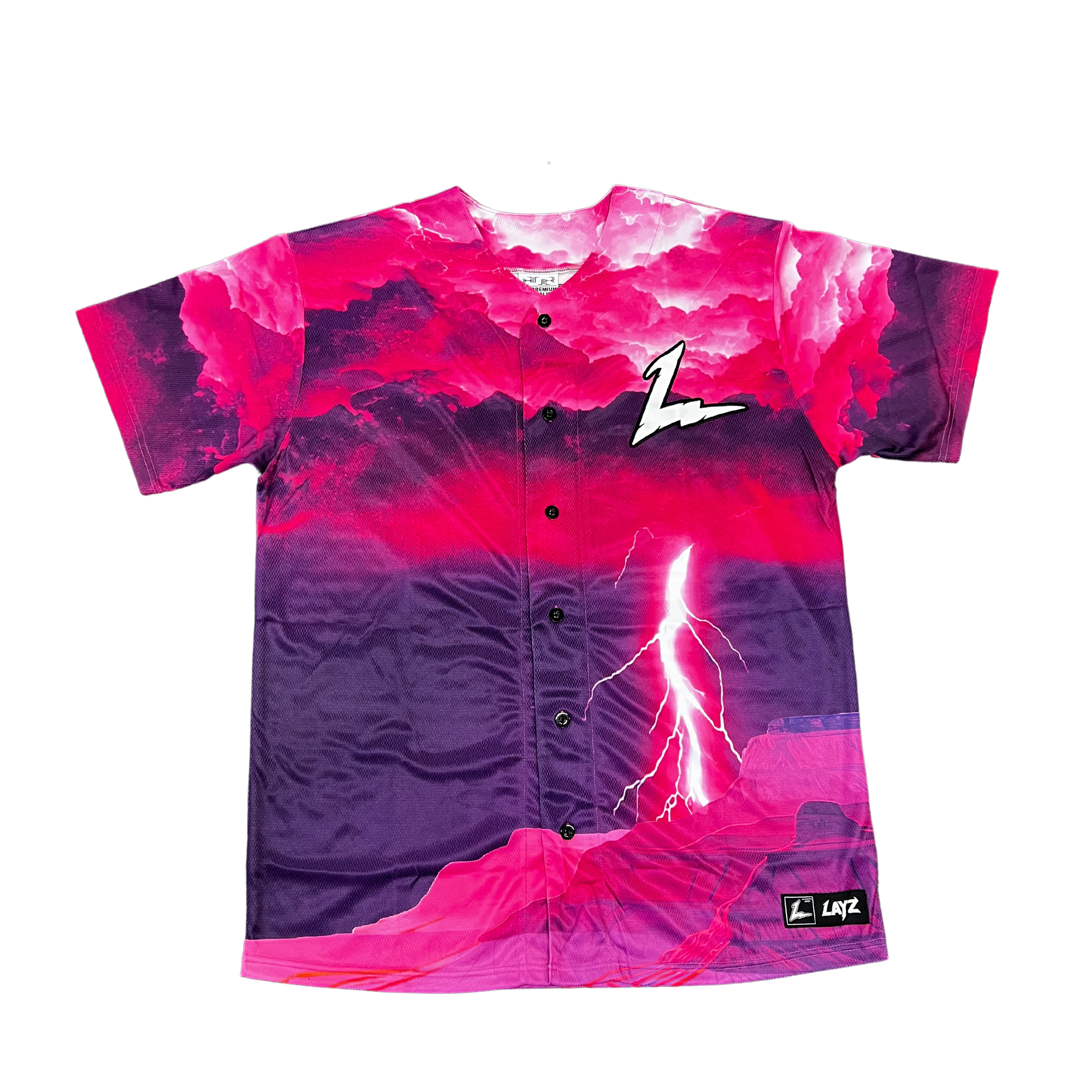 LAYZ PINK BASEBALL JERSEY