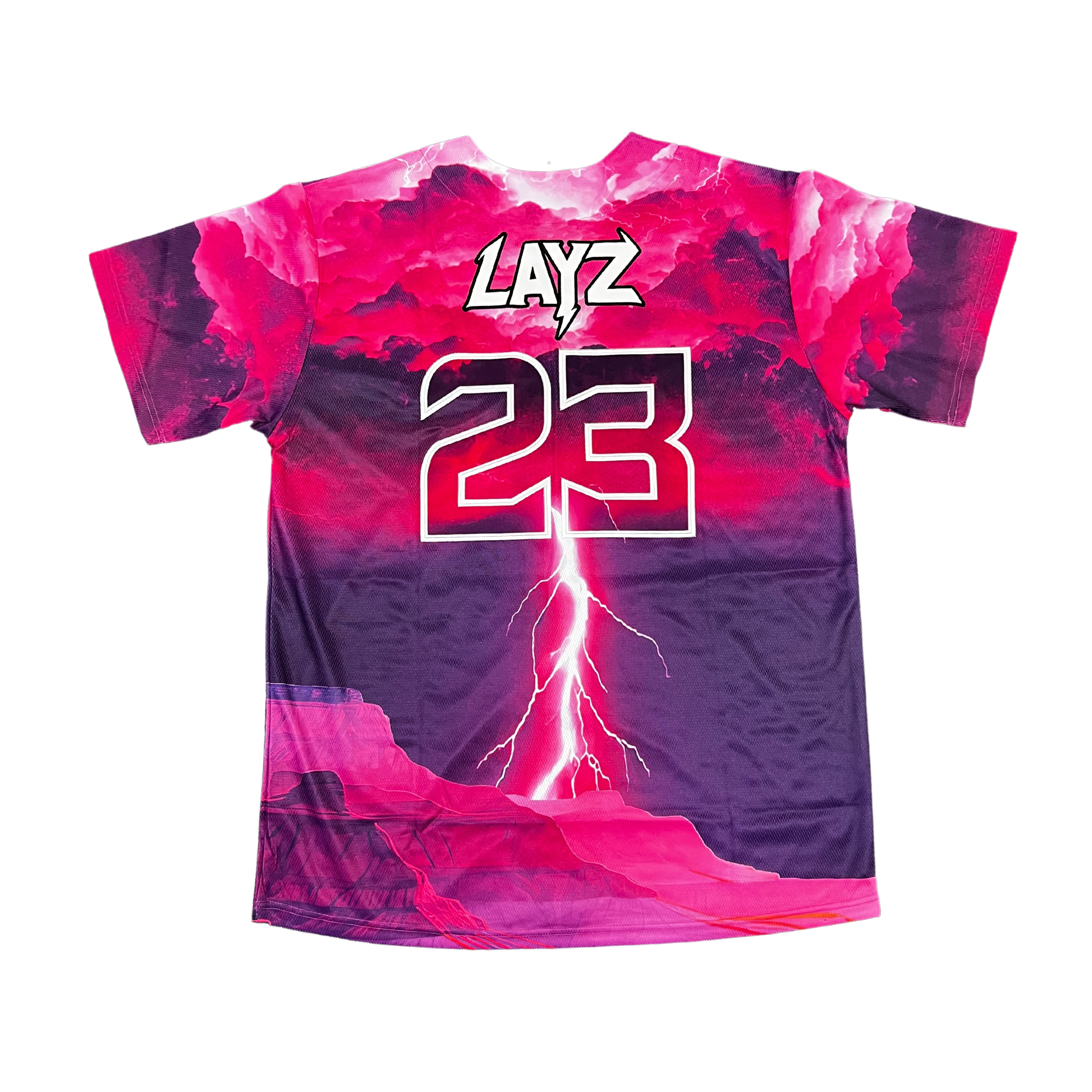 LAYZ PINK BASEBALL JERSEY
